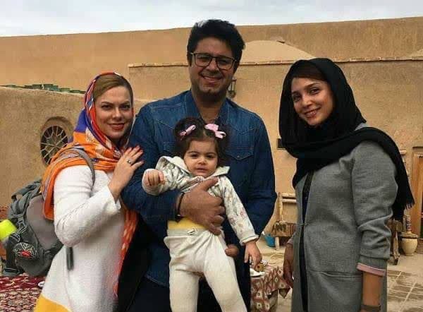 حجت اشرف زاده و دخترش در کنار هم حجت اشرف زاده و دخترش
