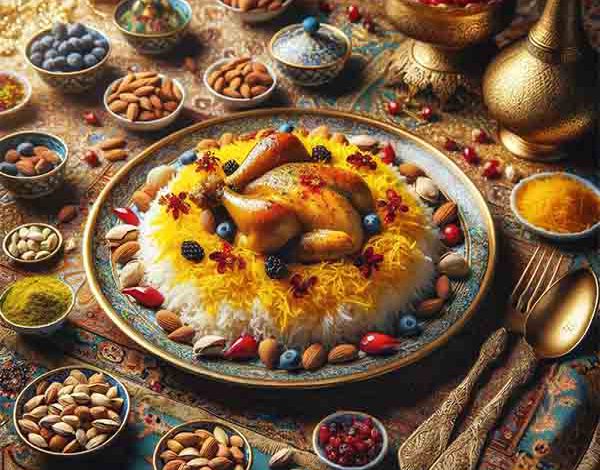 زرشک پلو با مرغ