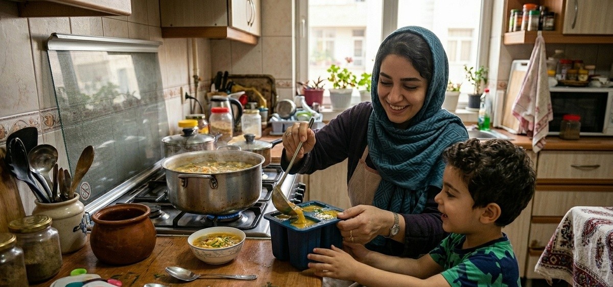 ببینید| خلاقیت باورنکردنی مادر ایرانی در سوپ‌خور کردن فرزندش با کمک از دسر محبوب تابستان؛ پربازدیدترین ابتکار مادرانه که کاربران شبکه‌های اجتماعی رو در شوک فرو برد😂 - آموزش بافتنی و قلاب بافی در خانه | کسب درآمد با کار دستی