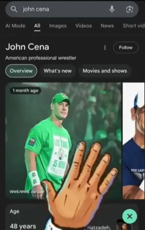 جان سینا ادای احترام ویژه گوگل برای بازنشستگی او 6340582 1