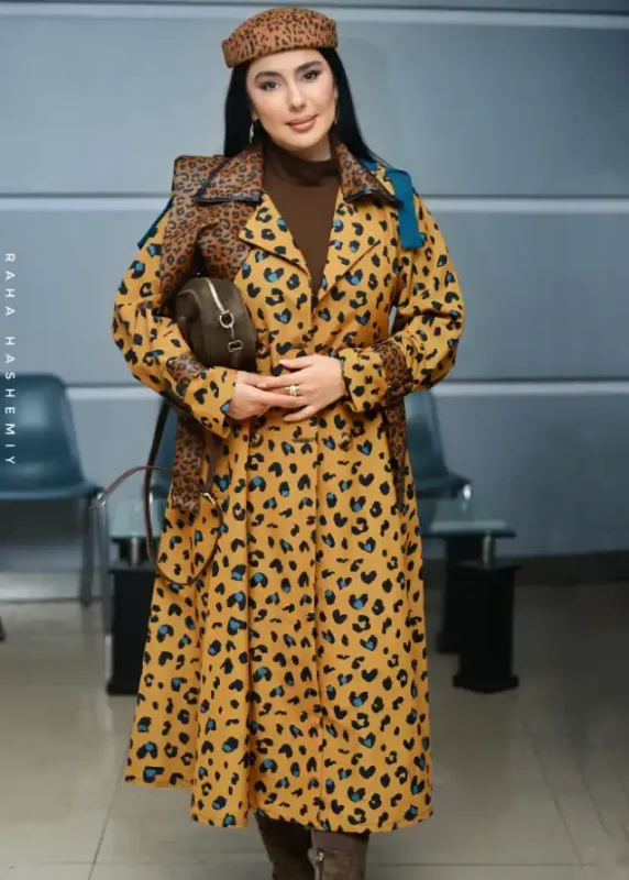 استایل پاییزه و پلنگی شیدا یوسفی بازیگر سریال نون خ در اکران فیلم سینمایی شاه نقش Screenshot 2025 11 26 141115