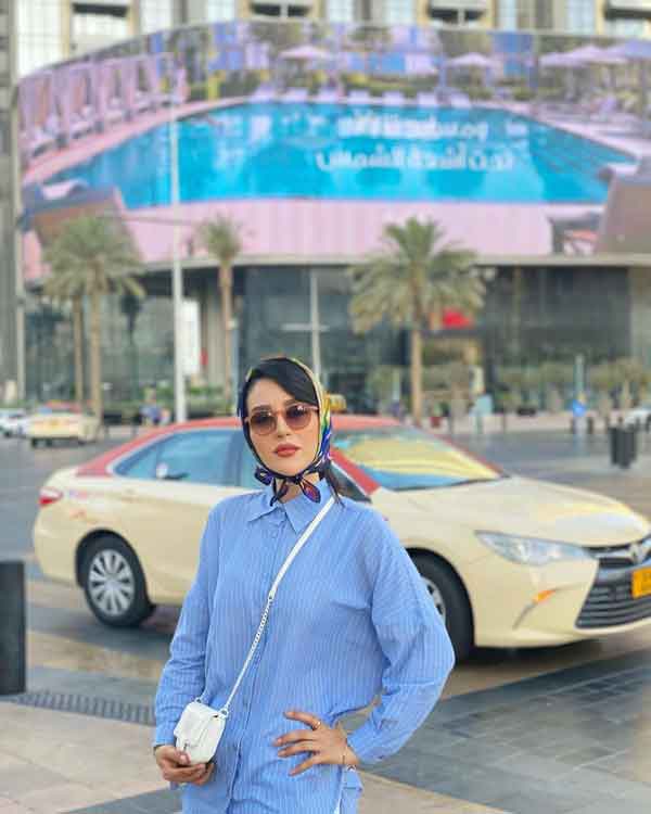 تصویر روز | استایل خیابانی میترا رفیع در خارج از کشور مدلینگ بازیگر کلمبوس در خیابان