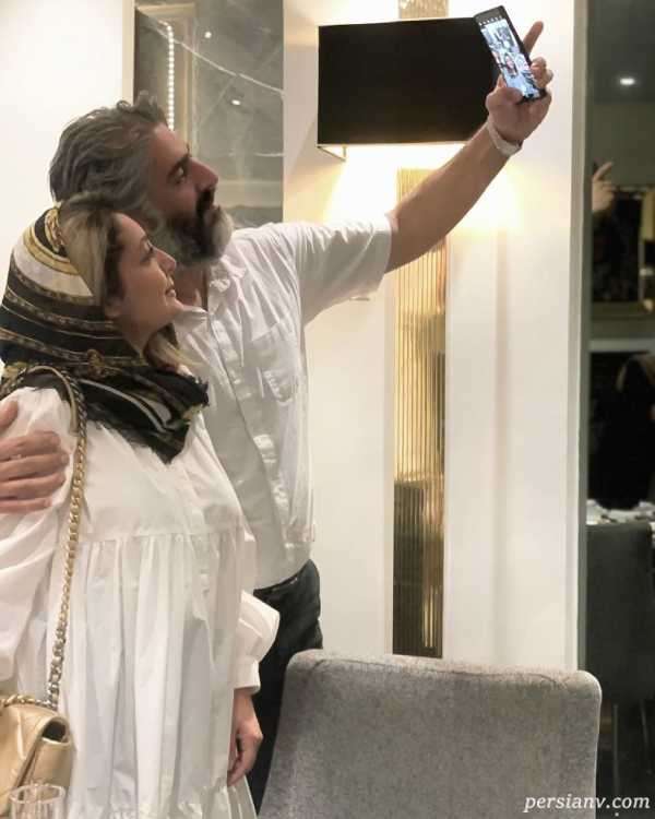 علیرضا افکاری و همسرش