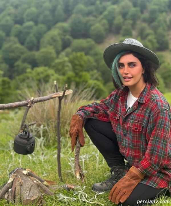 بازیگر معروف در کوهستان