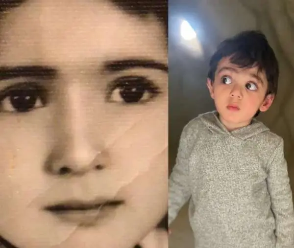 تصویر روز | دلنوشته احساسی فاطمه گودرزی برای نوهاش و مقایسهای جذاب بین دایار و کودکی پسرش پویان fatemeh goudarzi ba nave ash 3