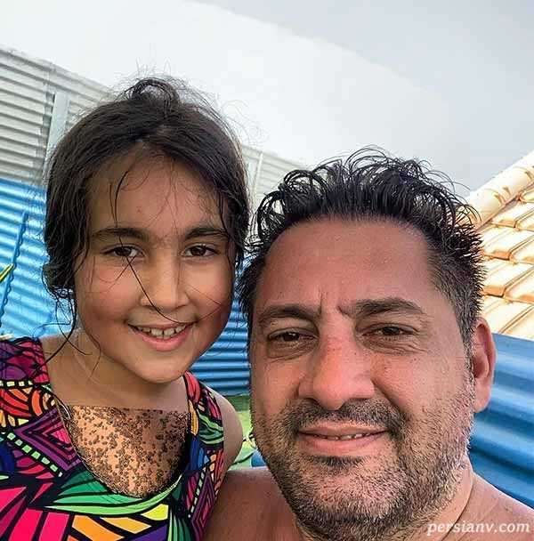 تصویر روز | حمید خندان همسر سابق پریا پرتوی فرد در کنار دخترش نیلا حمید خندان و دخترش