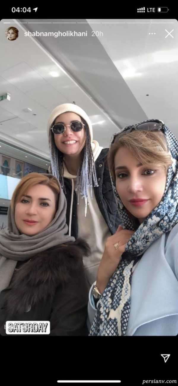 تصویر روز | سلفی شبنم قلی خانی به همراه خواهر و خواهر زاده بازیگر جوان و خانواده اش