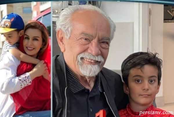 تصویر روز | عکس جدید پرواز پسر ماه چهره خلیلی به همراه پدر بزرگش عکس جدید پسر ماه چهره خلیلی
