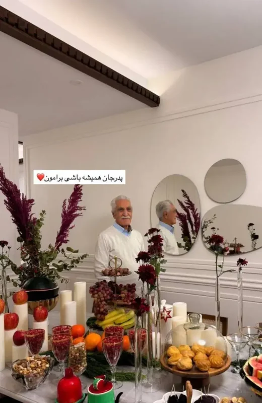 عکس؛ دیزاین سفره شب چله به سبک مریم معصومی شب یلدا ۱۴۰۴ photo 2025 12 22 13 17 38