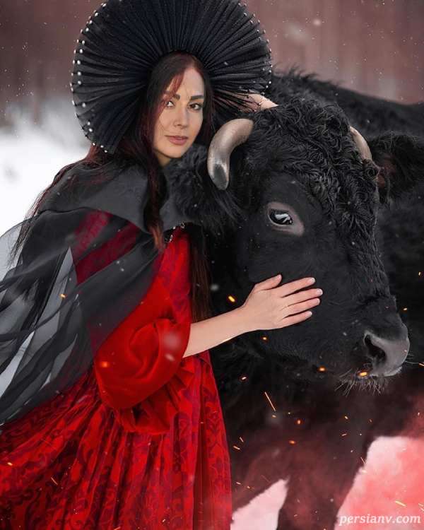 تصویر روز | علاقه خاص مریم خدارحمی به ست قرمز و مشکی بازیگر معروف