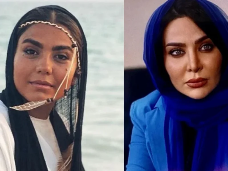 چهره جنحالی آزاده زارعی و فقیهه سلطانی با ژست عجیب