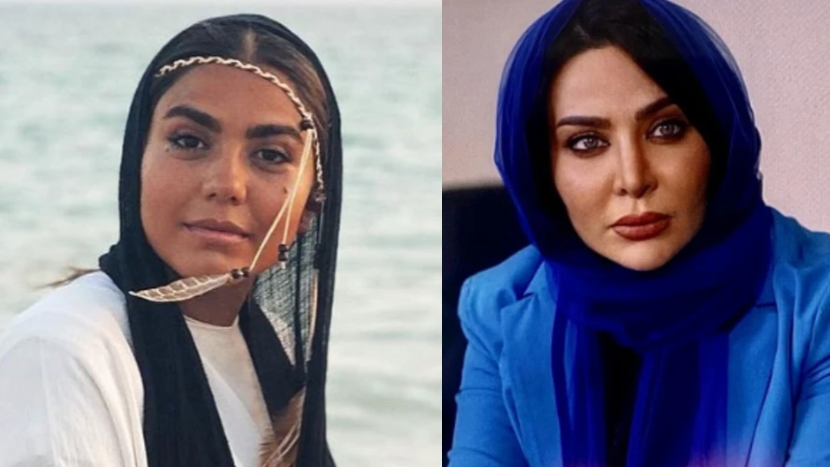 چهره جنحالی آزاده زارعی و فقیهه سلطانی با ژست عجیب