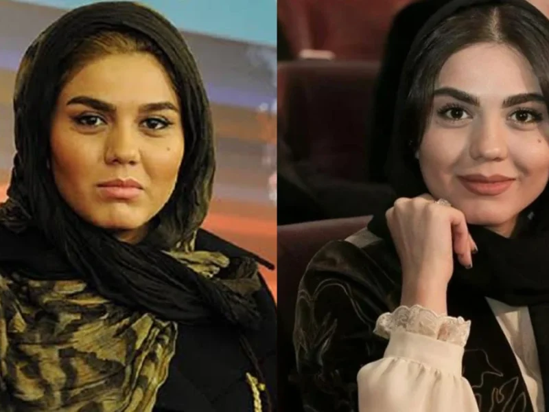 آزاده زارعی بازیگر آوای باران به همراه پدر، مادر و برادرش