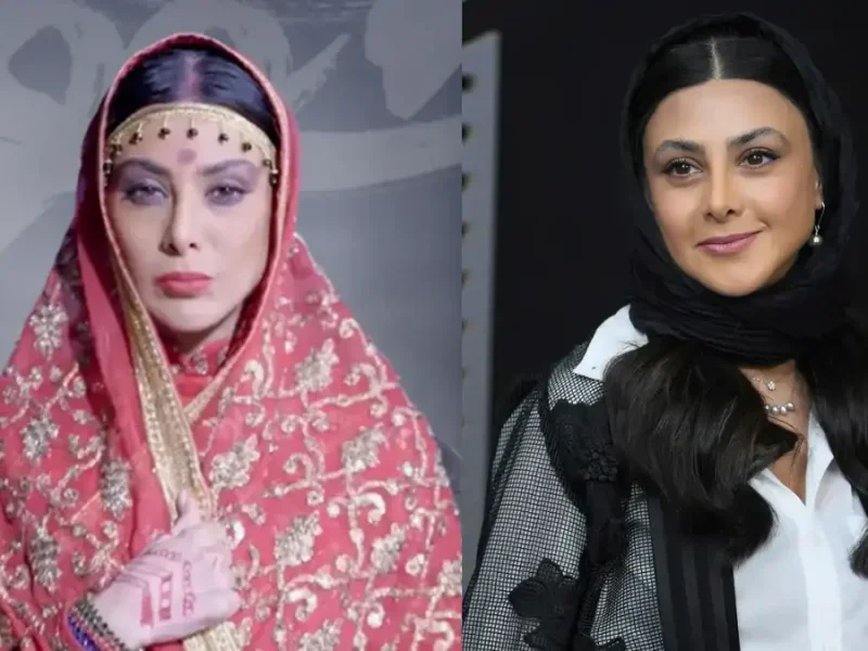 عکس آزاده صمدی با گریم و لباس هندی در سریال سووشون