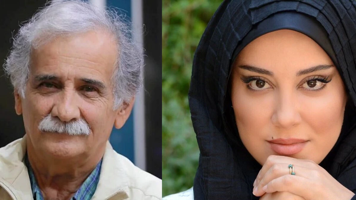 اسماعیل محرابی در کنار دخترش آشا محرابی