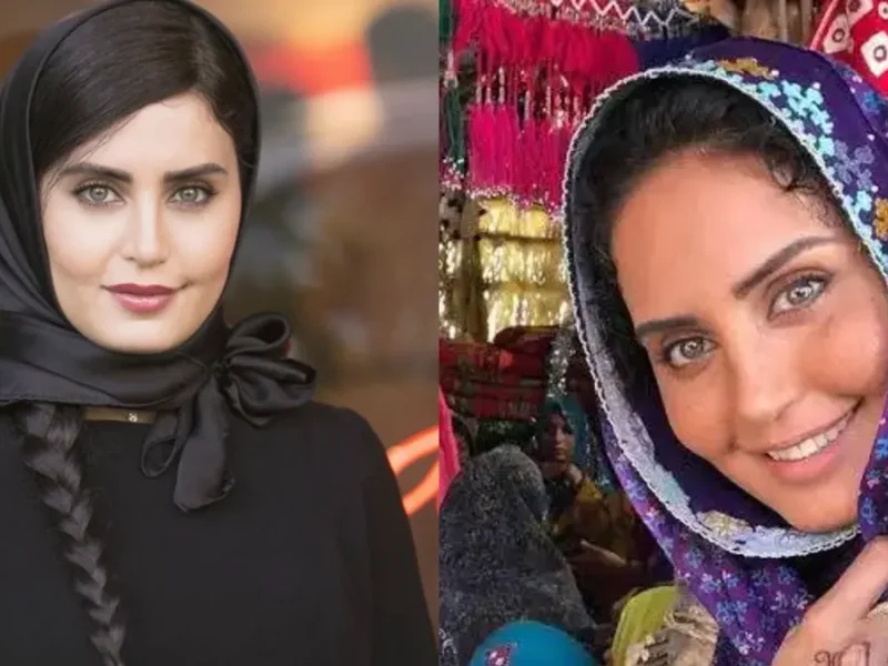 الناز شاکردوست در کوهستان کنار آتیش