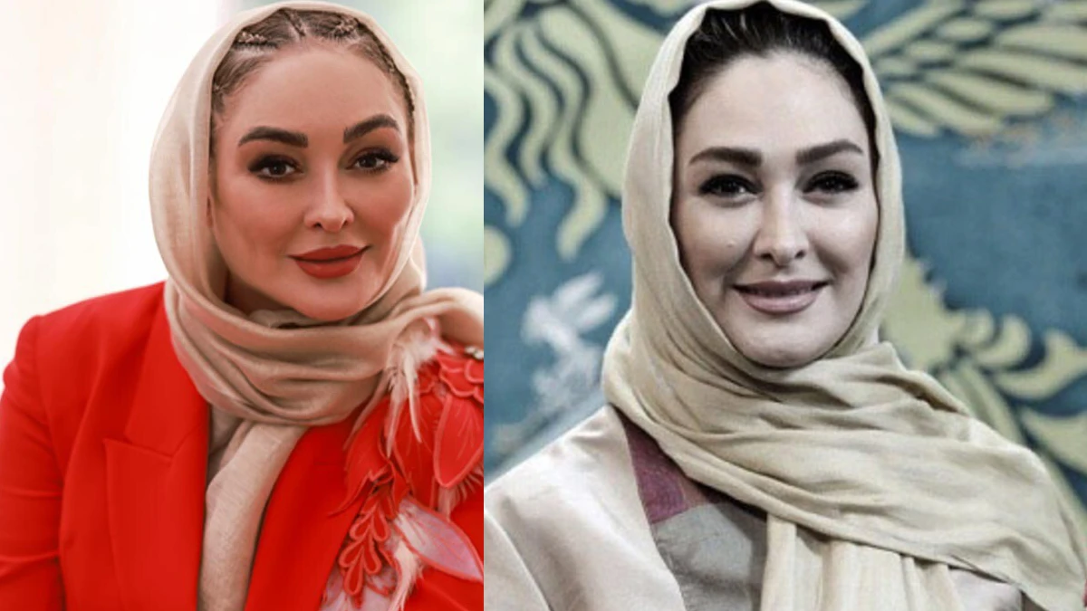 سلفی الهام حمیدی با همسرش؛ رونمایی از تغییر چهره اش