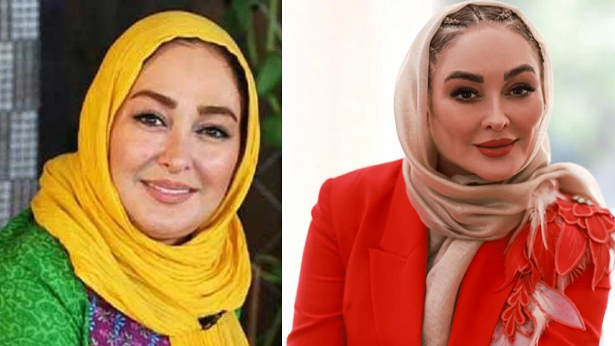 الهام حمیدی با ست سفید مشکی