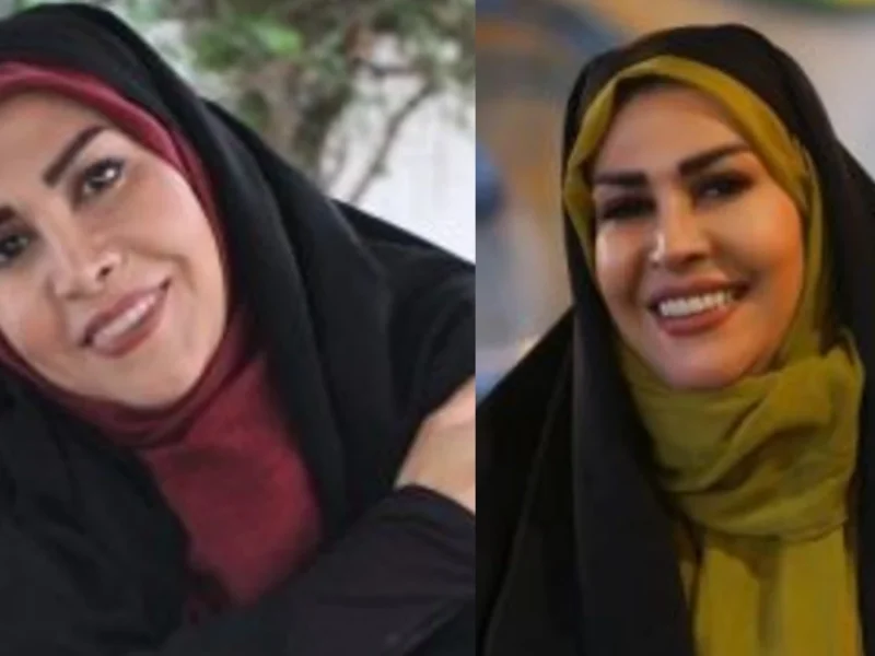 الهام صفوی زاده مجری به همراه مادر و دخترش