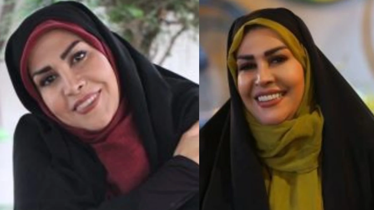 الهام صفوی زاده مجری به همراه مادر و دخترش