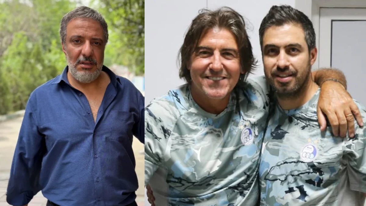 عکس یادگاری امیر جعفری به همراه همسرش ریما رامینفر با اعضای تیم استقلال