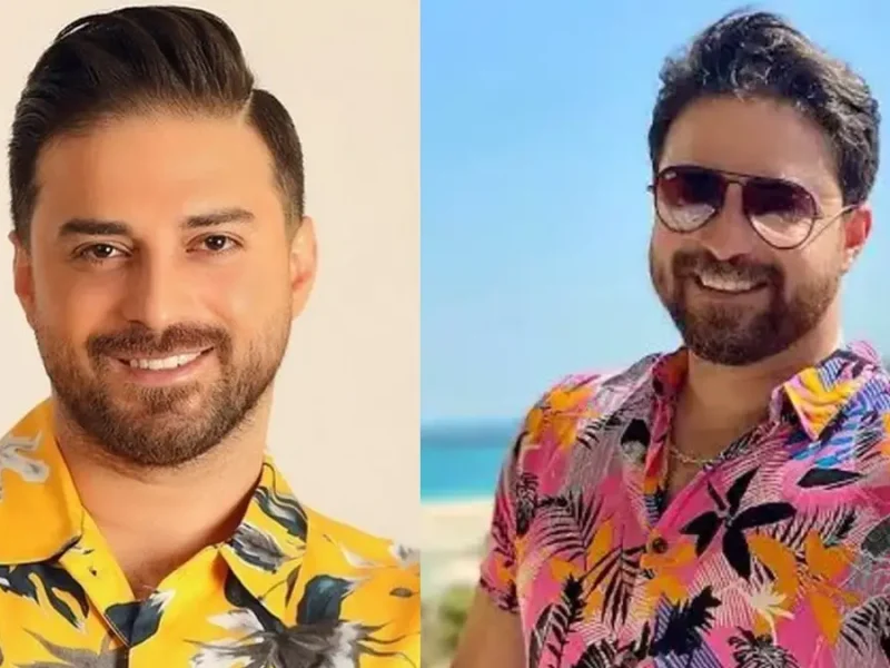 بابک‌ جهانبخش و پسرش در آرایشگاه خصوصی