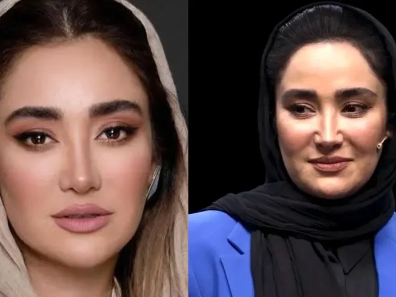 بهاره افشاری به همراه مادر و برادرش