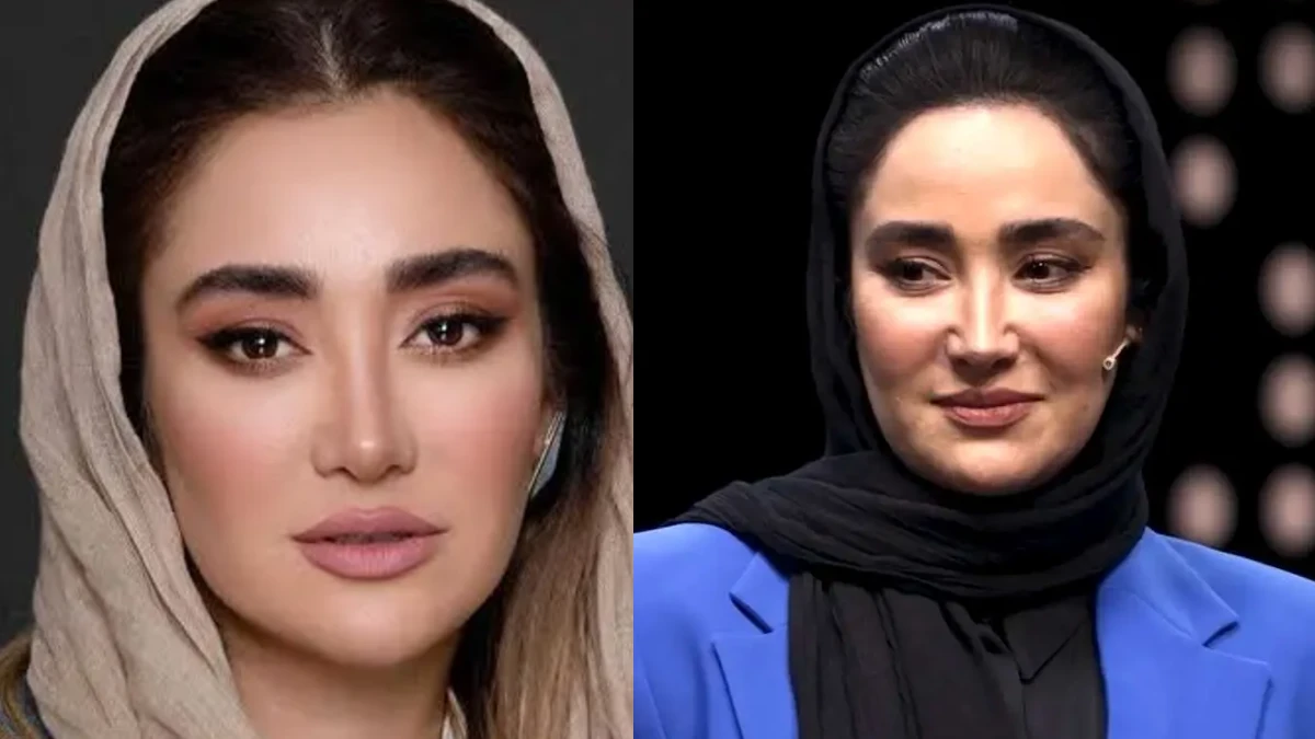 بهاره افشاری به همراه مادر و برادرش