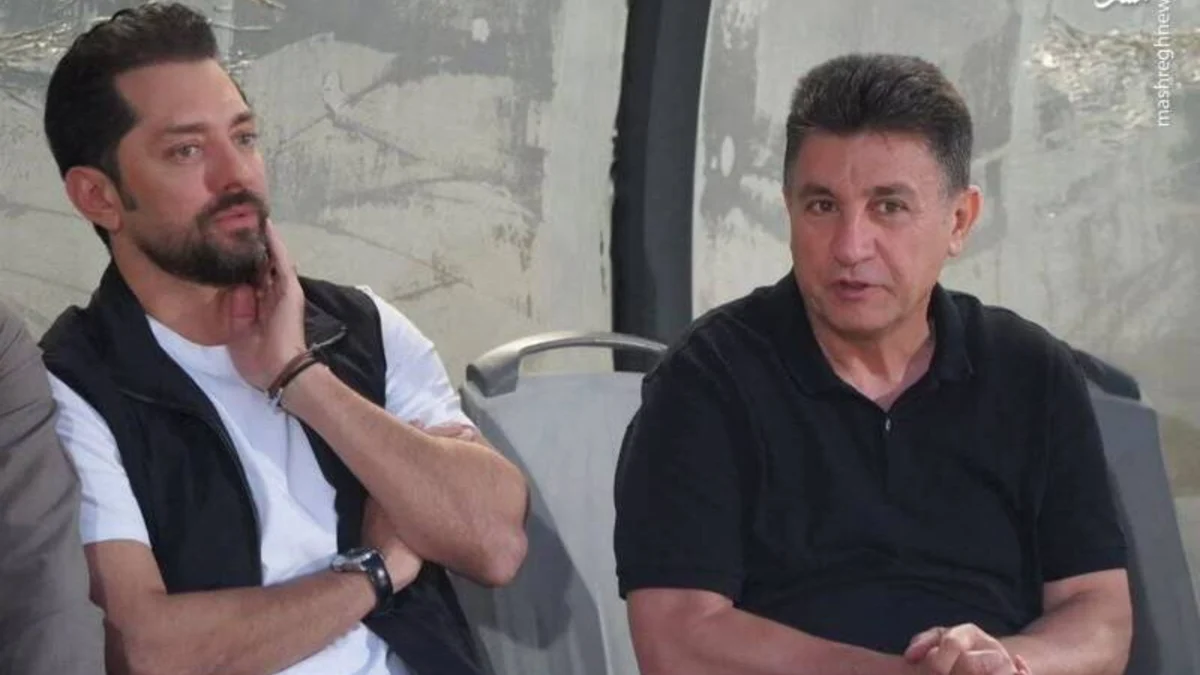 عکس دیدار بهرام رادان با طارمی در اردوی تیم ملی