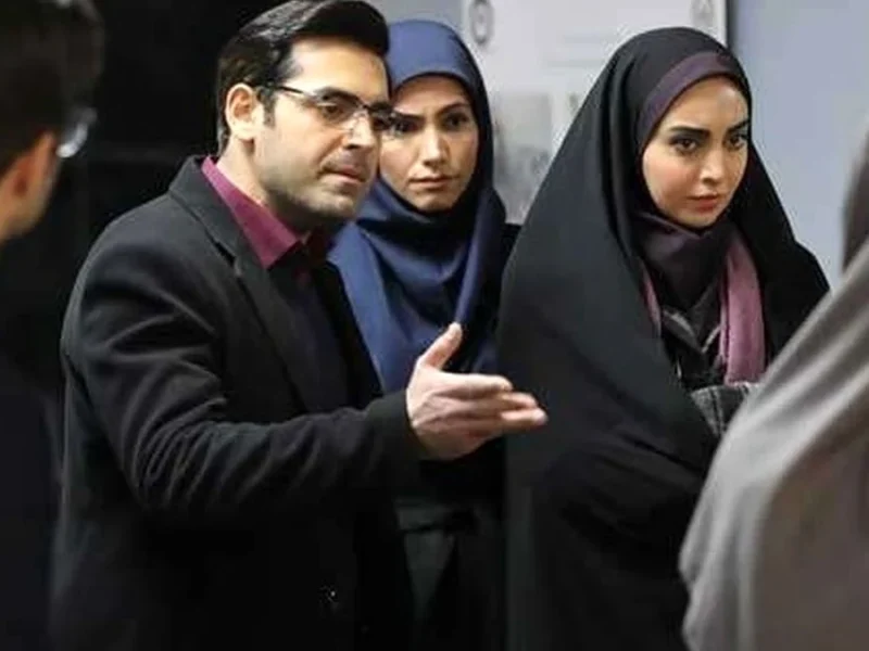 محمدرضا رهبری «جواد جوادی» بچه مهندس4 و همسرش ندا دیبا در جشنواره فجر