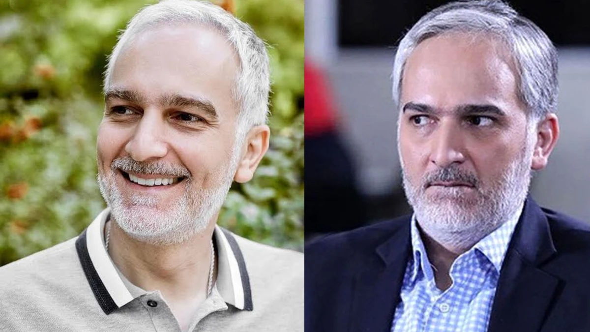 بیژن بنفشه‌خواه همراه سگ مشکی و برزگش