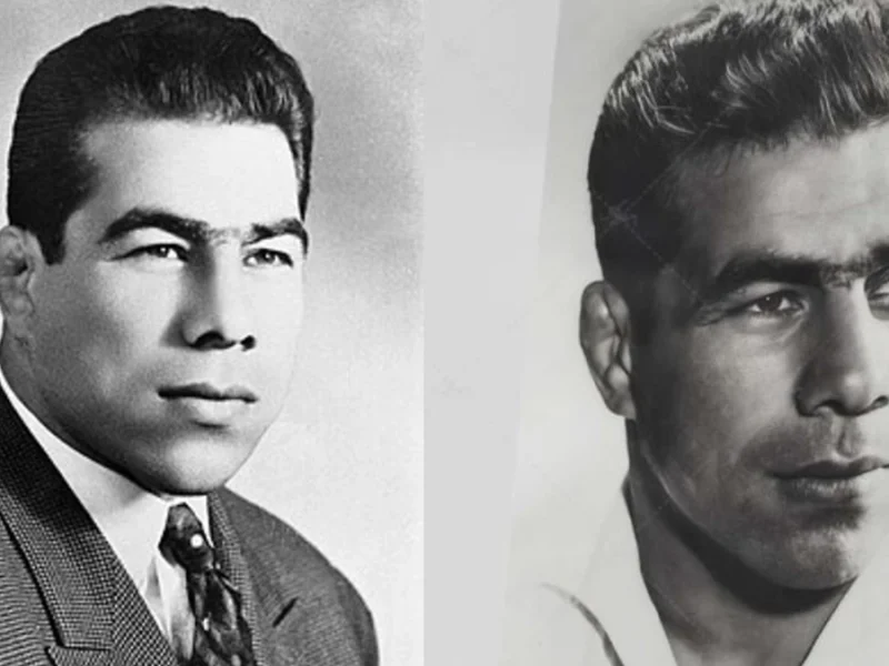 تصویر روز | «تختی» روی سکوی قهرمانی سال 1958 «تختی» روی سکوی قهرمانی سال 1958