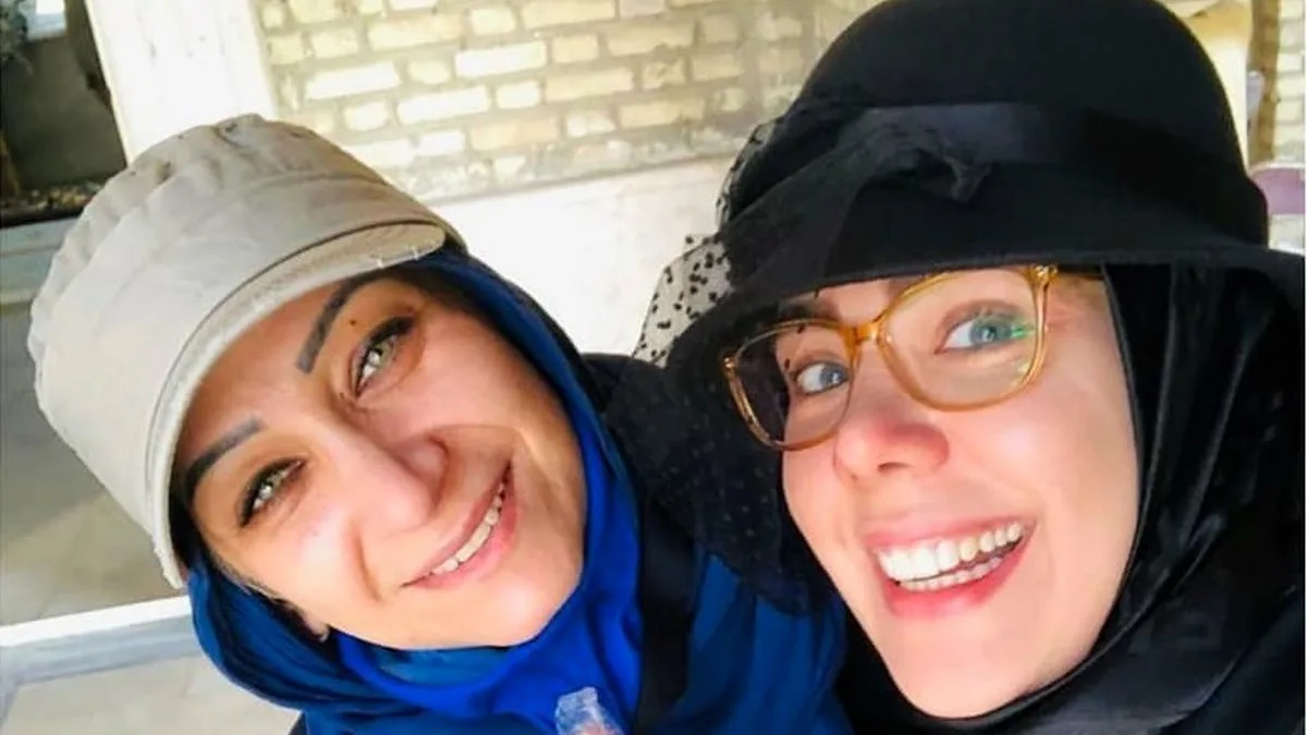 عکس یادگاری «مژگان عباسی و جواد جوادی» بچهمهندس3 در یک مراسم