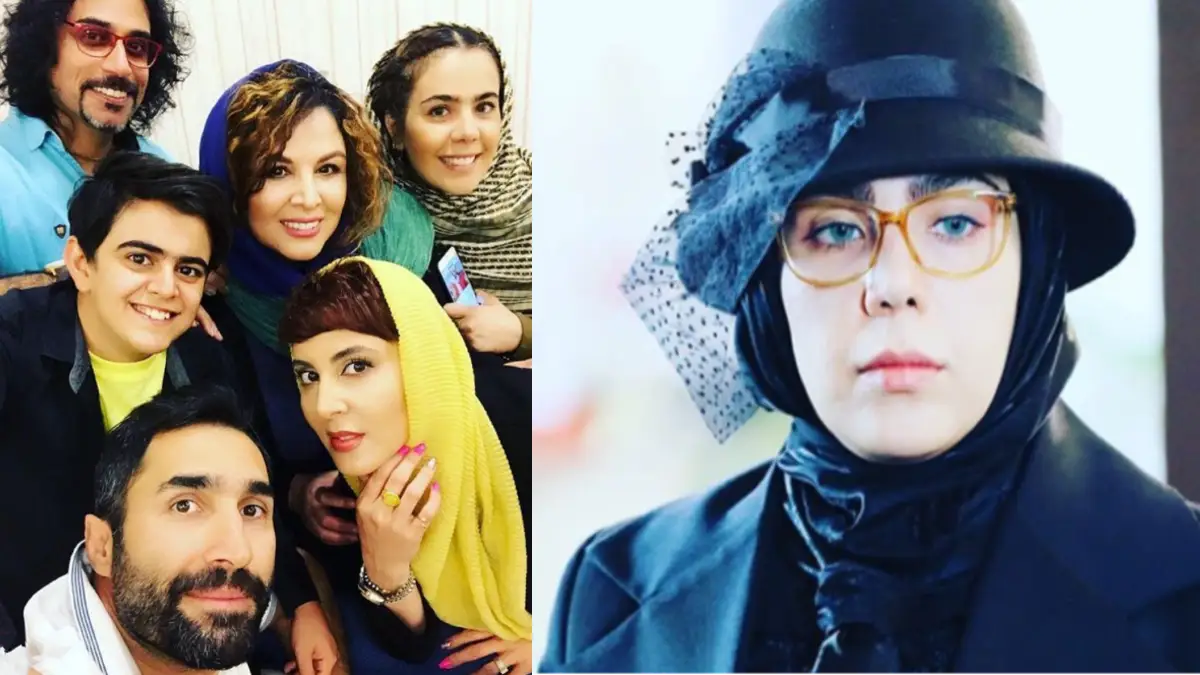 عکس یادگاری «مژگان و جواد جوادی» در پشت‌صحنه گریم بچه مهندس3