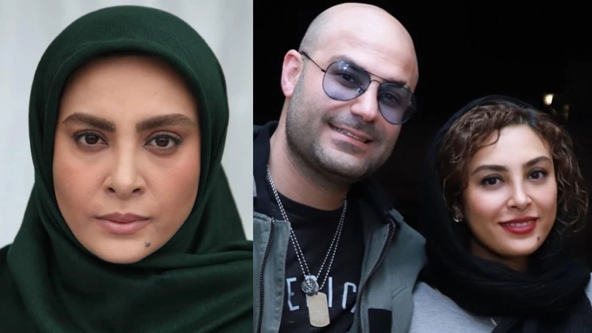 مدلینگ حدیثه تهرانی با لباس چرم دوخت همسرش و موتور سیکت