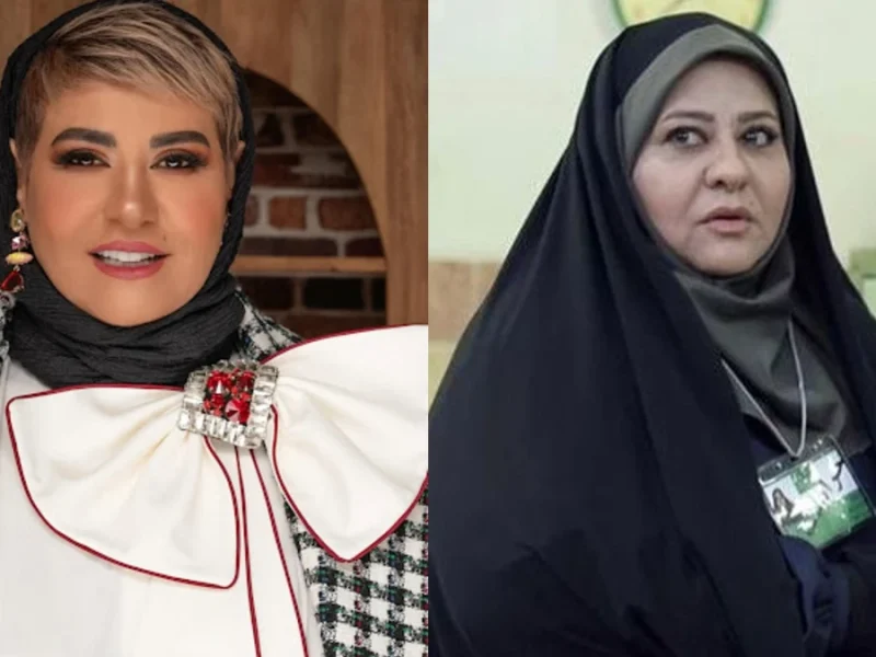 چهره شگفت انگیز «رابعه اسکویی» در جمعی از هنرمندان