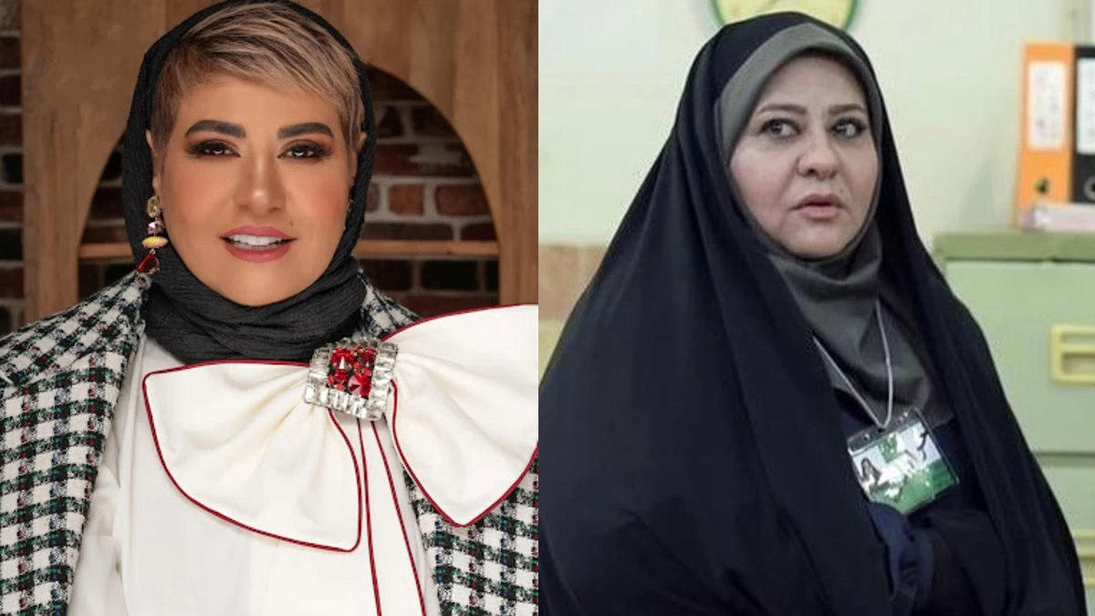 چهره شگفت انگیز «رابعه اسکویی» در جمعی از هنرمندان