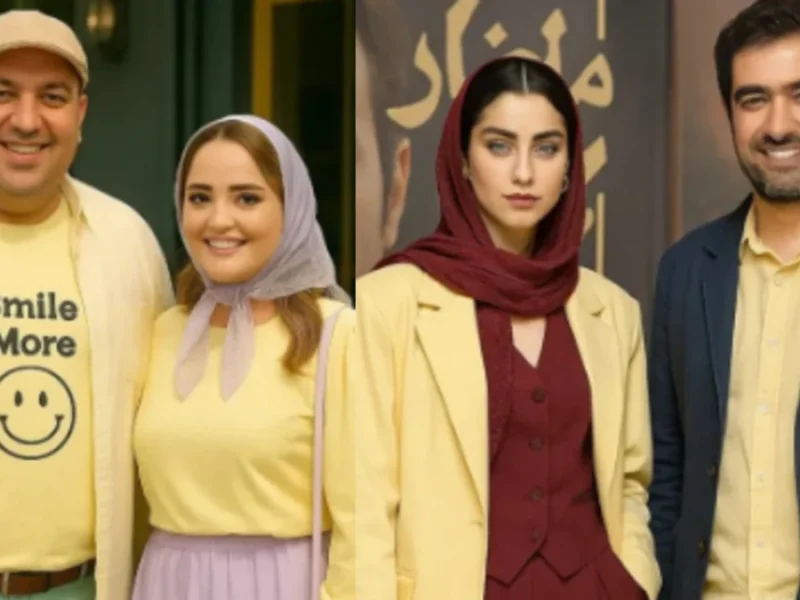 زوج‌های هنرمند ایرانی با پوشش زرد؛ توسط هوش مصنوعی