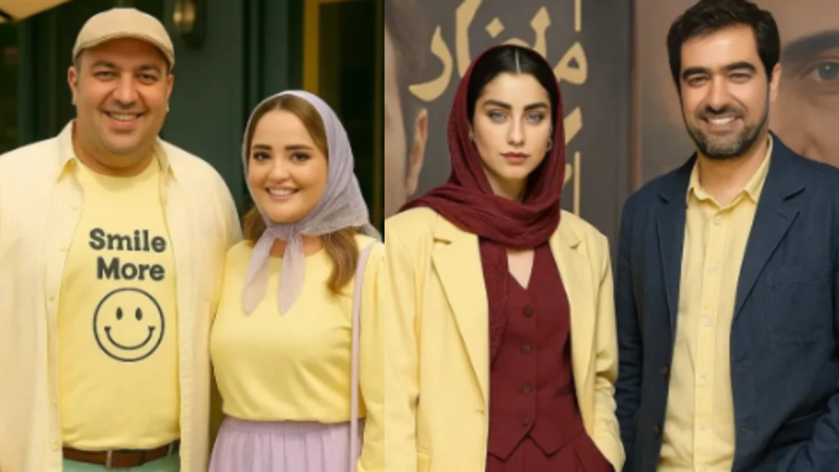 زوج‌های هنرمند ایرانی با پوشش زرد؛ توسط هوش مصنوعی