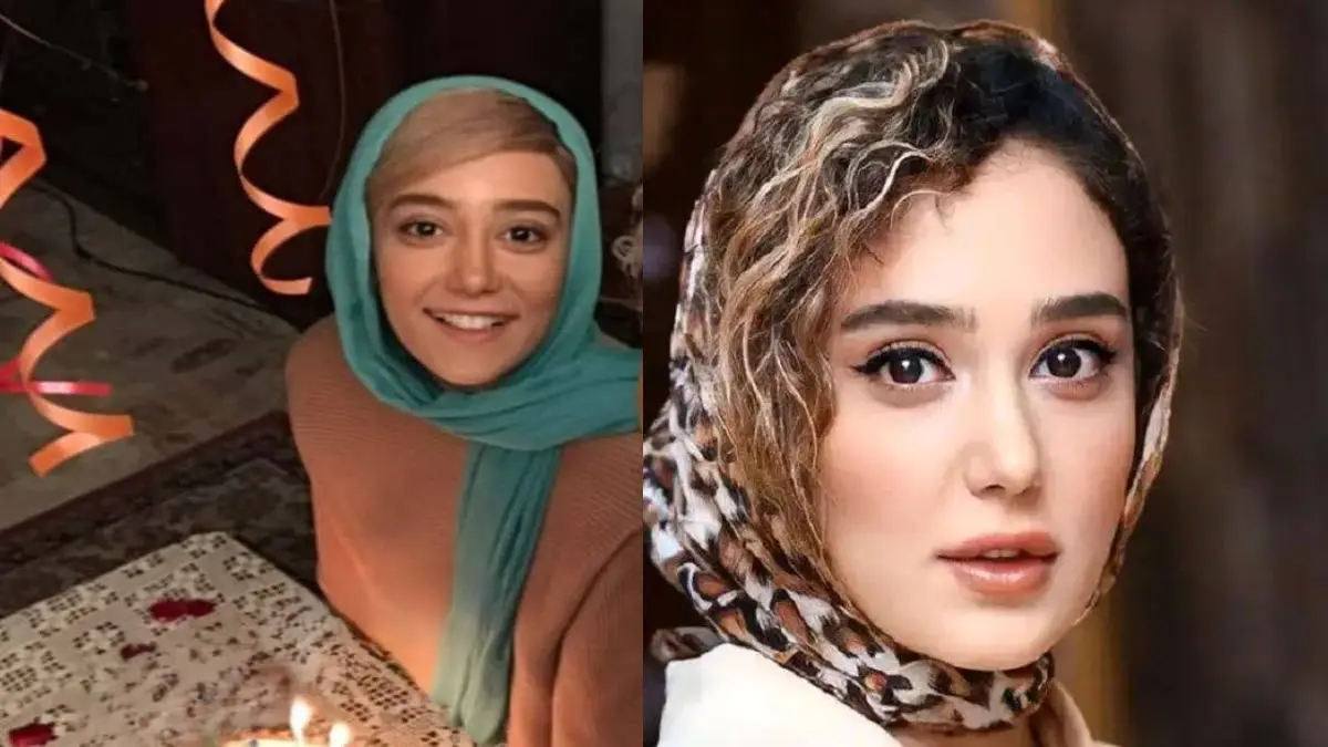 عکس شب یلدا 1404: استایلی کلاسیک و پالتوی قرمز ساقی حاجی‌پور در جشن حافظ