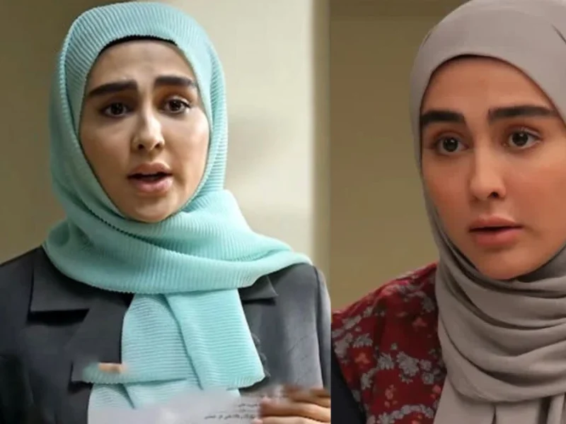 لباس عروس زیبای ستاره حسینی در پشت صحنه پلاک ۱۳