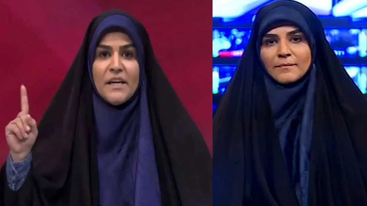 سحر امامی مجری شبکه خبر عکسی از خود و همسرش در مقابل ساختمان شیشه ای صداوسیما
