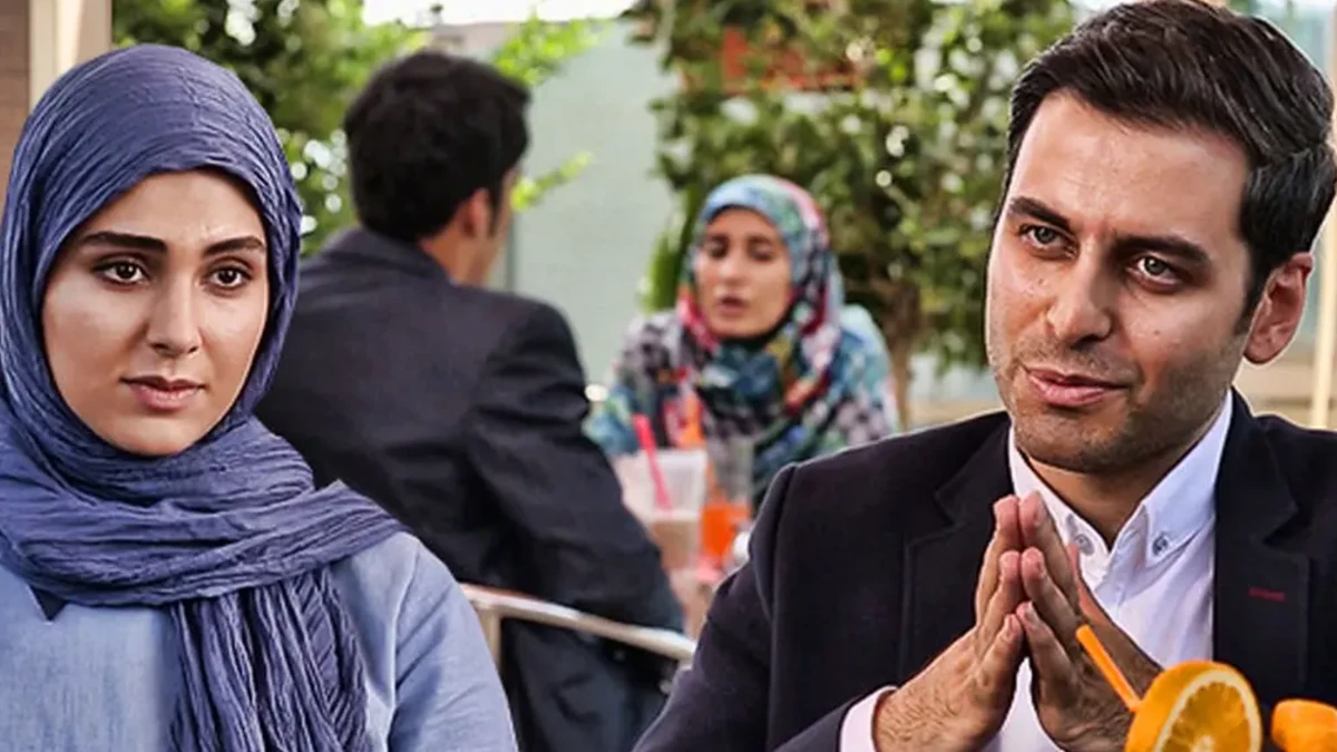 سلفی «آفرین» و همسرش «محمدعلی» در پشت صحنه سریال آنام