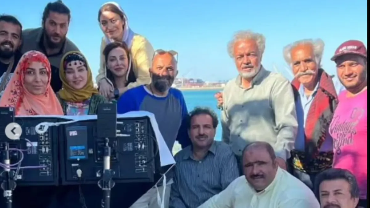 اتاق گریم سریال نون خ با سعید آقاخانی و صهبا شرافتی