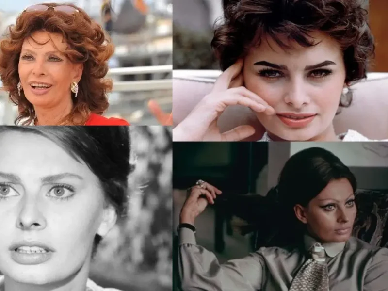 عکس «سوفیا لورن» در کنار خانواده در جشن کریسمس در رم سال 1333