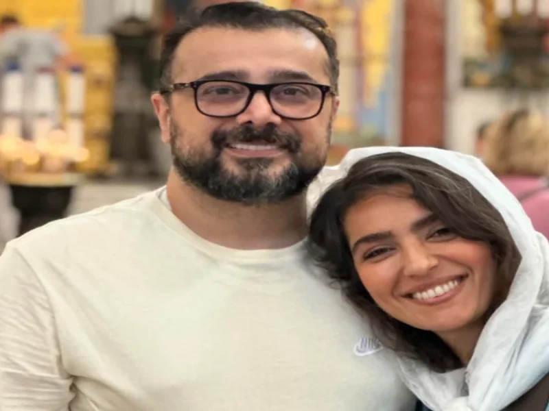 خانواده سپند اميرسليمانى و امیرعلی نبویان در کنار هم