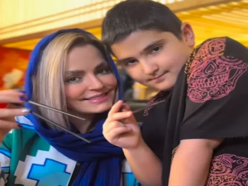 تصویر جذاب و عاشقانه مادرانه سپیده خداوردی در کنار پسرش