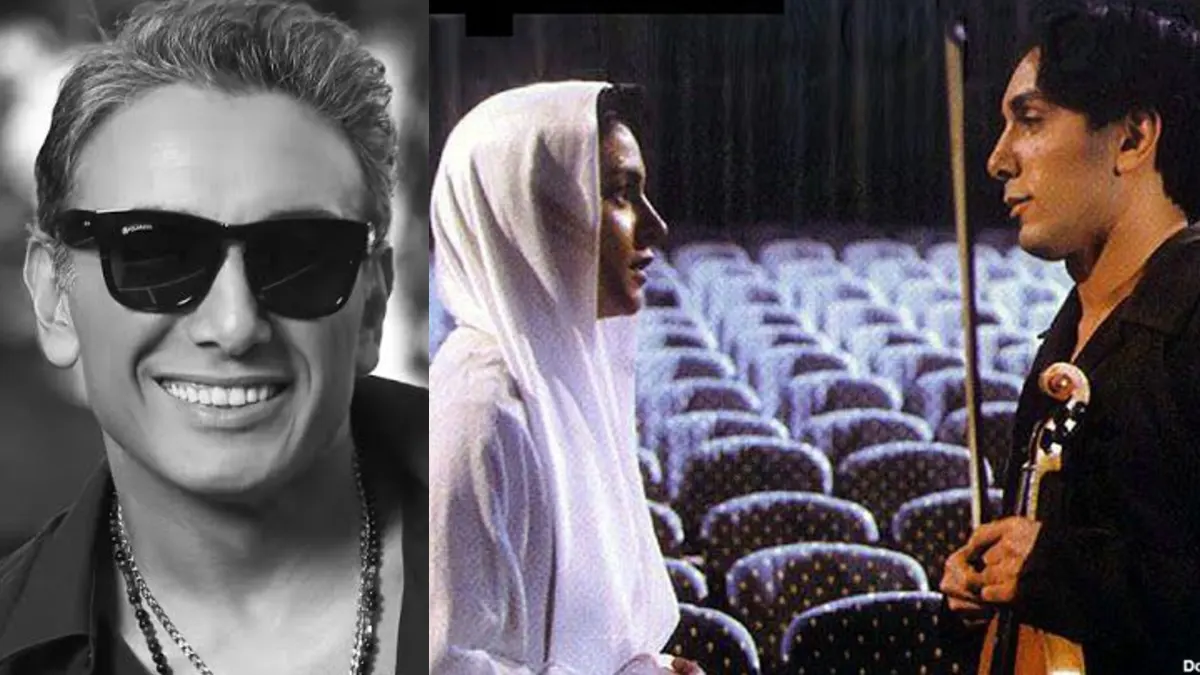 شادمهر عقیلی در حال نواختن ویولن در سال 1370