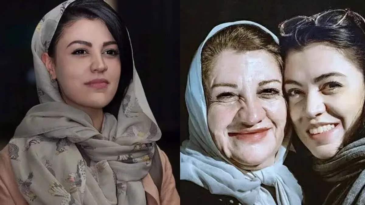 شیدا خلیق در کنار همسرش در مهمانی خصوصی