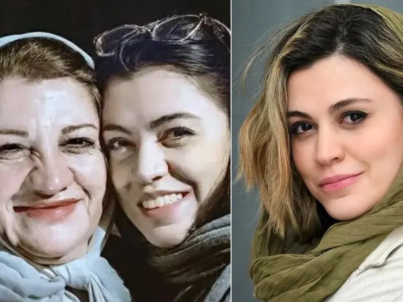 شیدا خلیق در کنار همسرش در مهمانی